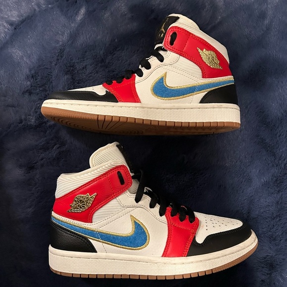 Jordan Shoes - WMNS Nike Air Jordan 1 Mid SE “Let(Her)Man” DC1426-100 Women Sz 6
